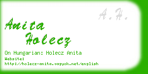 anita holecz business card